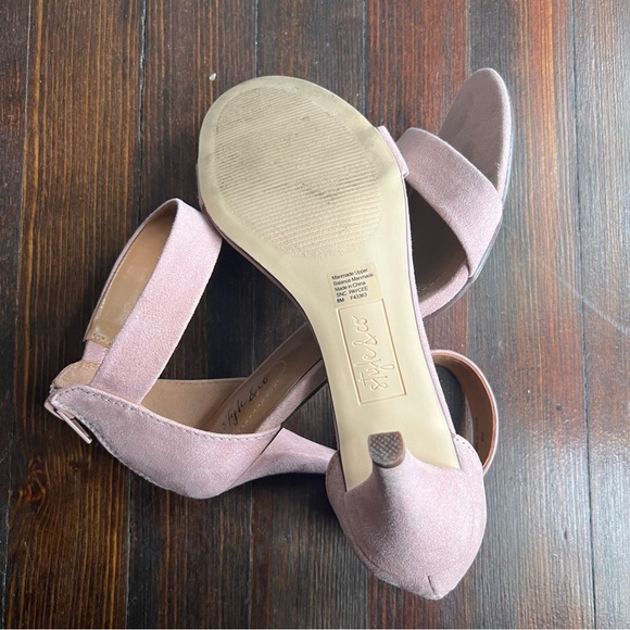 Style & Co "pink latte" suede strappy heels Size 8 - Picture 7 of 7
